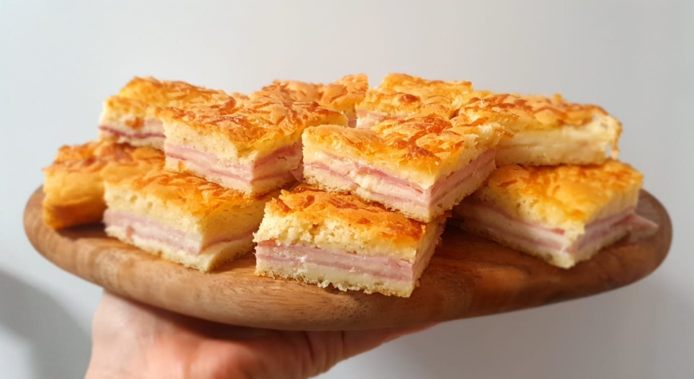 Coca de jamón y queso